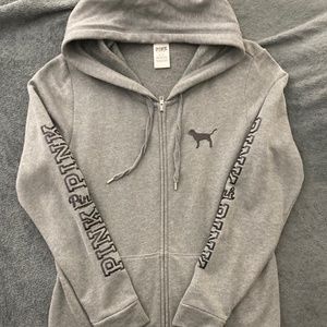 Pink zip up hoodie